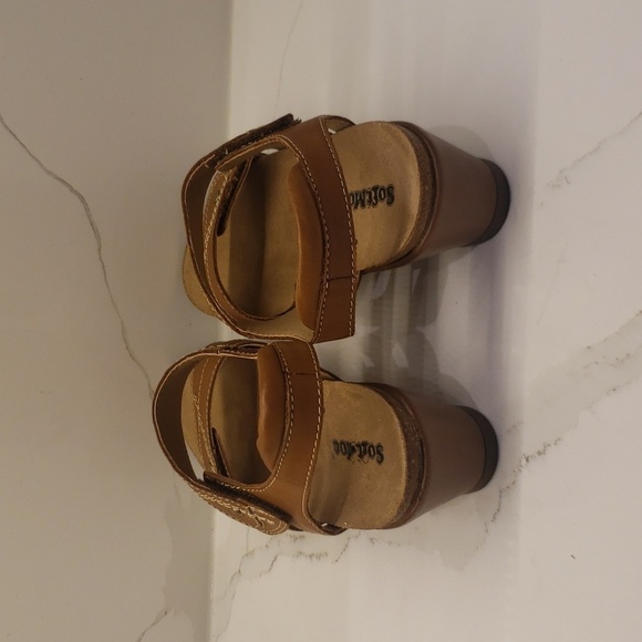 SOFT Moc Sandals Keira Women Brown Tan Size 7R Adjustable - Picture 5 of 10